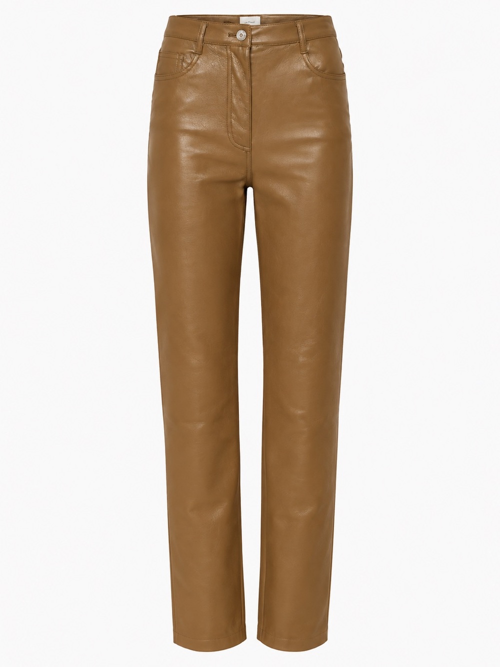 Aritzia Wilfred The Melina Vegan Leather Pant - Camel, Size 8